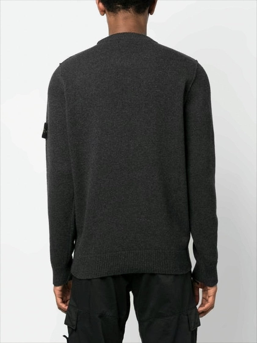 Stone Island Classic Crew Neck Grey Sweater