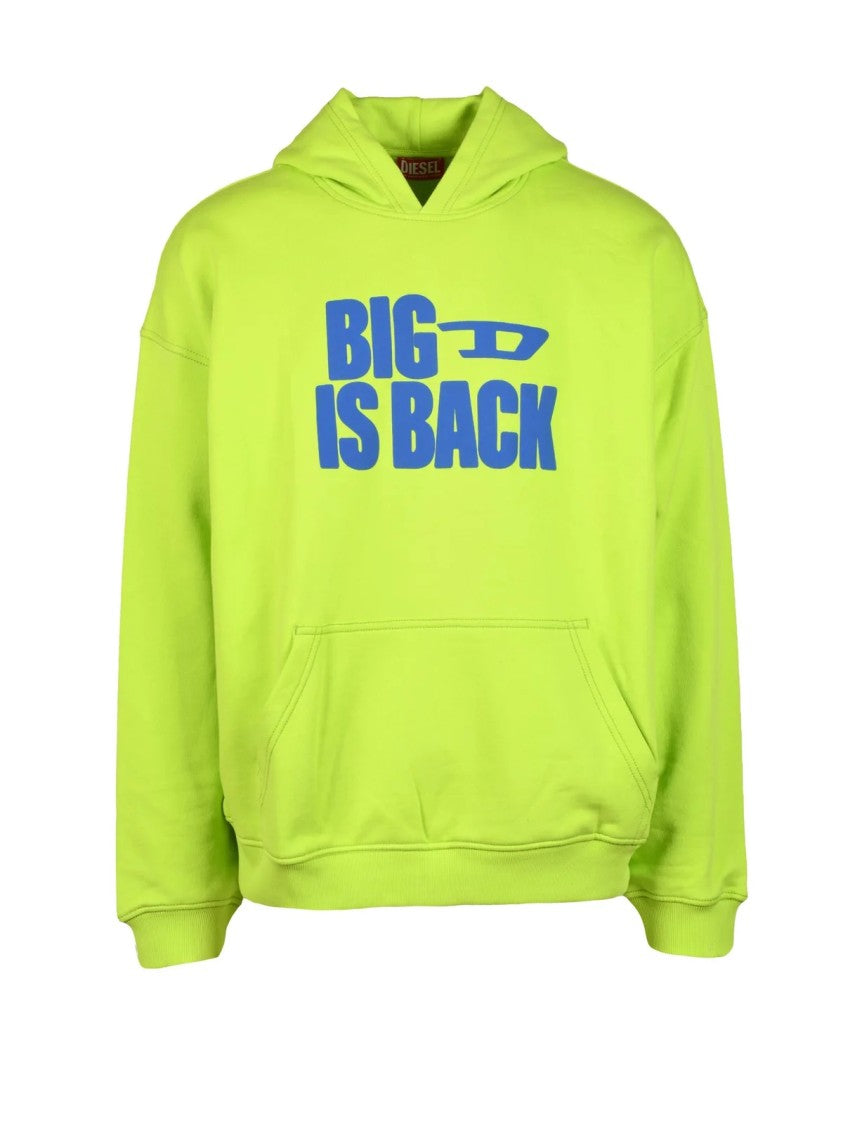 Diesel Green Shock Neon Cotton Sweatshirt
