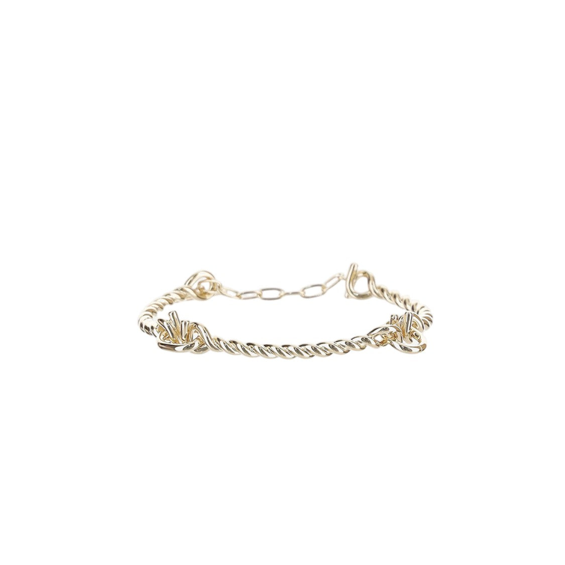 Salvatore Ferragamo Gold Brass Torchon Hook Bracelet