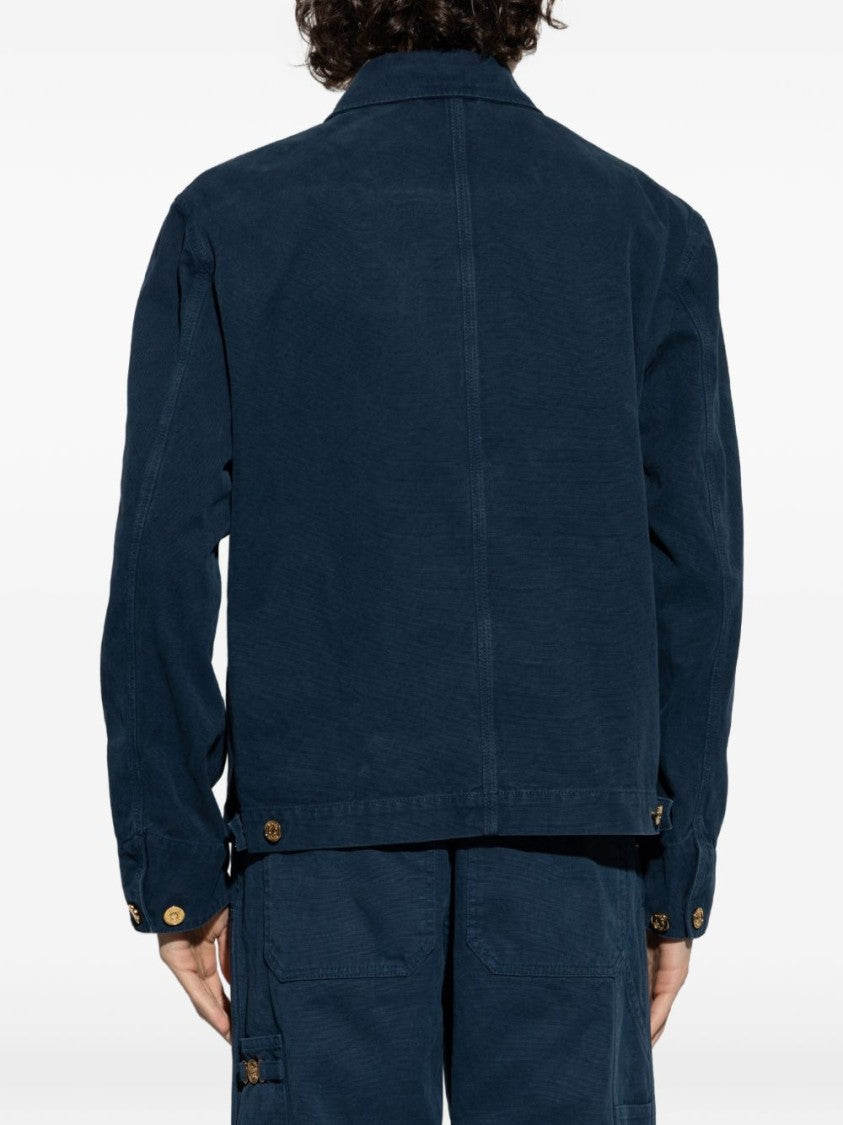 Versace Silk And Nylon Blend Utility Jacket
