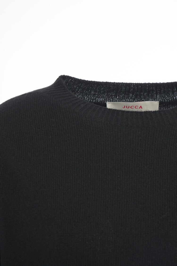 Jucca Cashmere Crew Neck Sweater With Ribbed Details