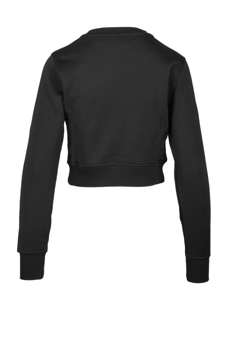 Diesel Black Cropped Logo Sweatshirt