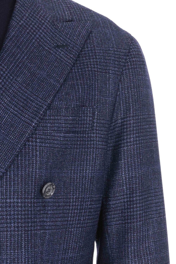 Barba Montecarlo Line Prince Of Wales Wool-Silk-Cashmere Jacket