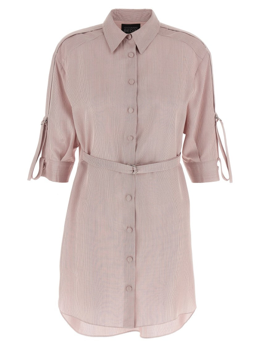 Giovanni Bedin Striped Silk Dress