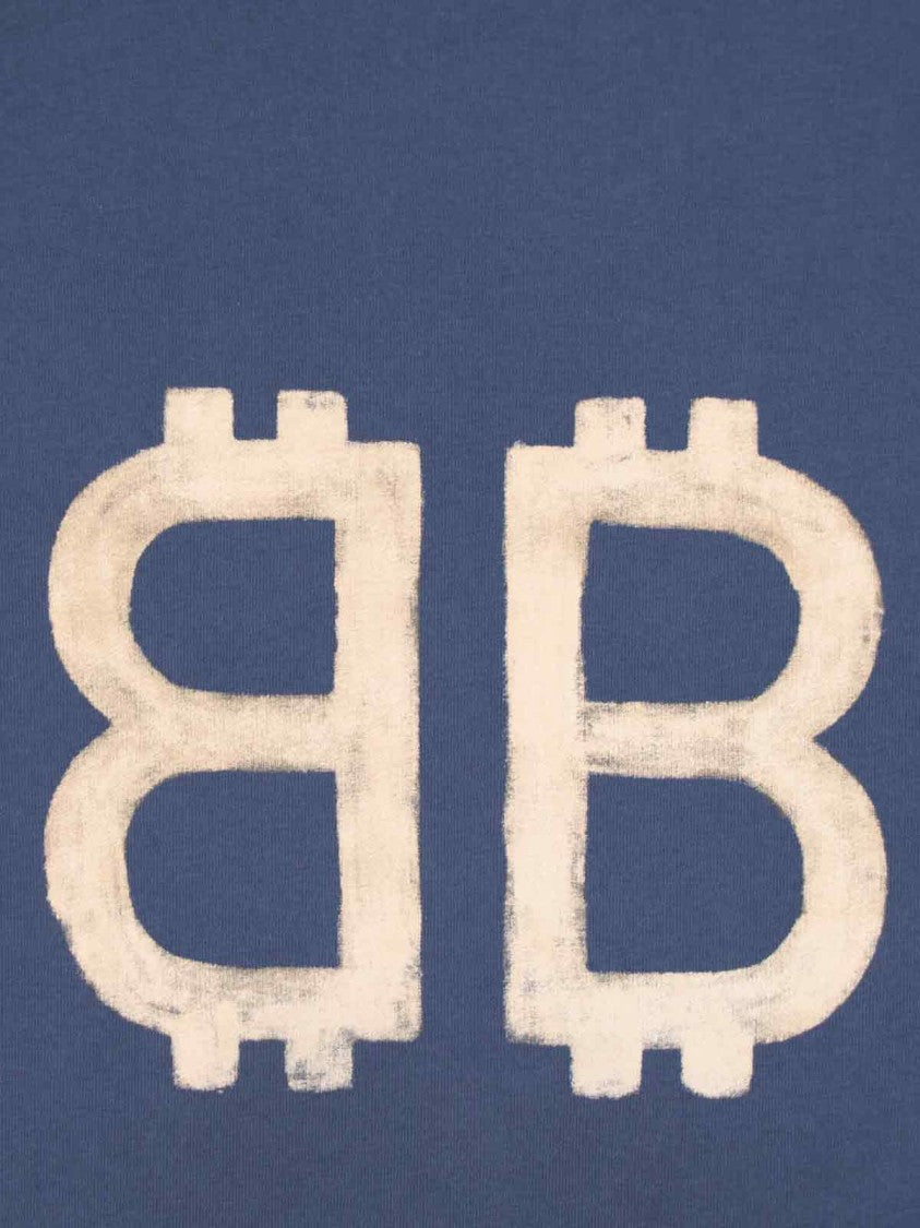 Balenciaga "Crypto" Printed T-Shirt – Vintage Blue