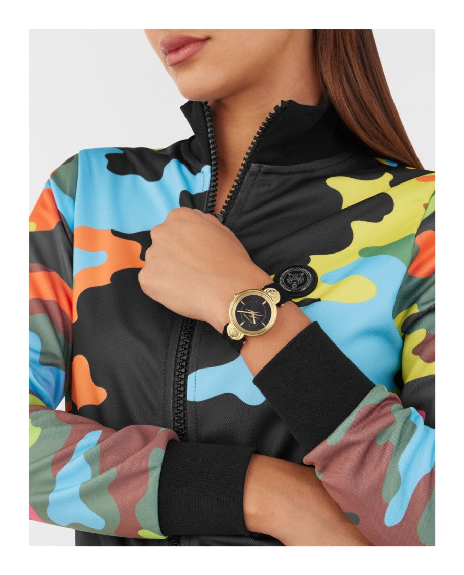 Plein Sport Quartz Movement Watch With Yellow Gold Case