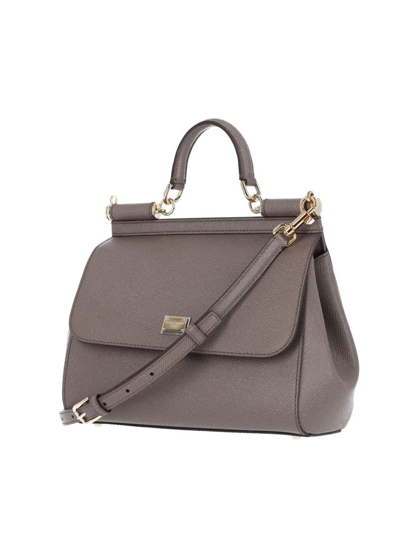 Dolce & Gabbana Trapezoidal Handbag With Textured Surface