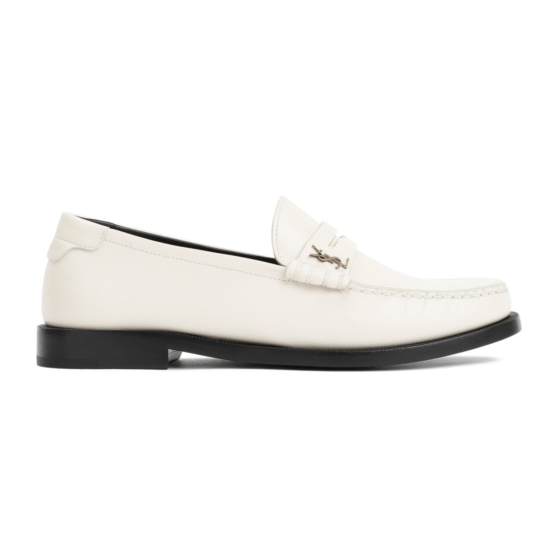 Saint Laurent Leather Pearl Loafers