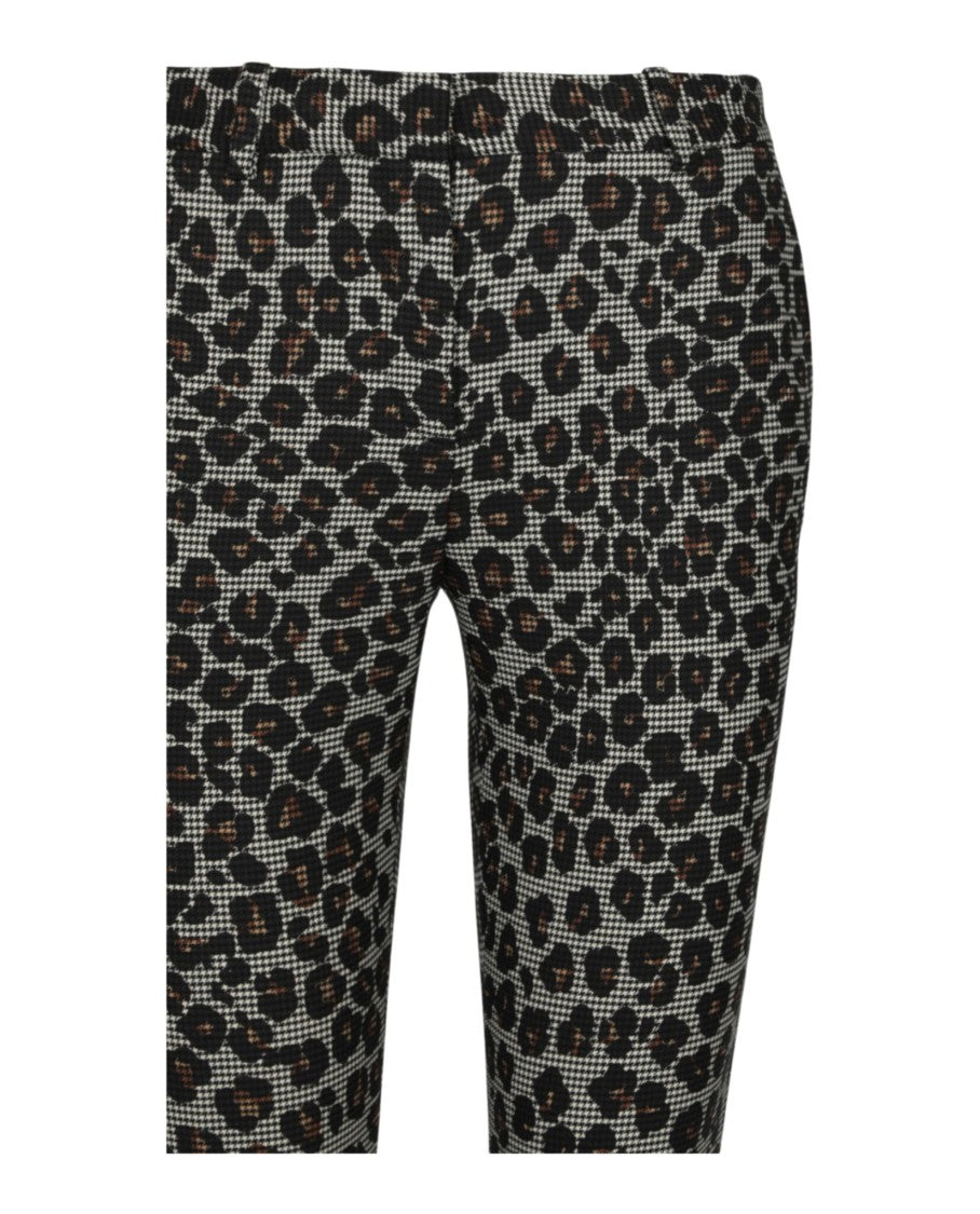 Versace Animal Printed Wool Blend Pants