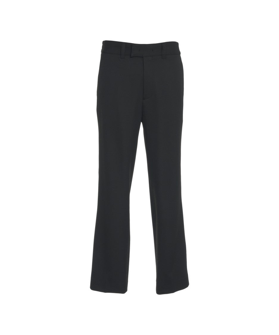 Paolo Pecora Straight Cut Black Chino Pants With Tailored Design And Practical Pockets