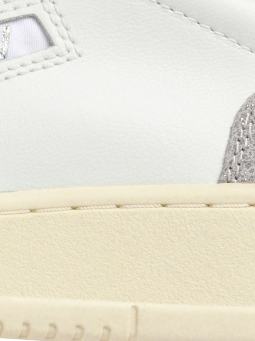 Autry White Grey Lace-Up Rubber Sneakers