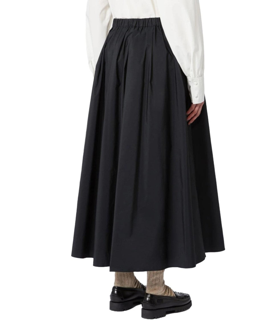 Max Mara Mid-Calf Midi Skirt With Gathered Elastic Waistband