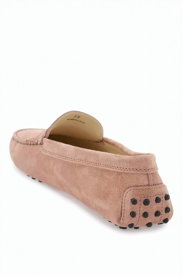 Tod's Suede Driving Shoes With Leather Accents