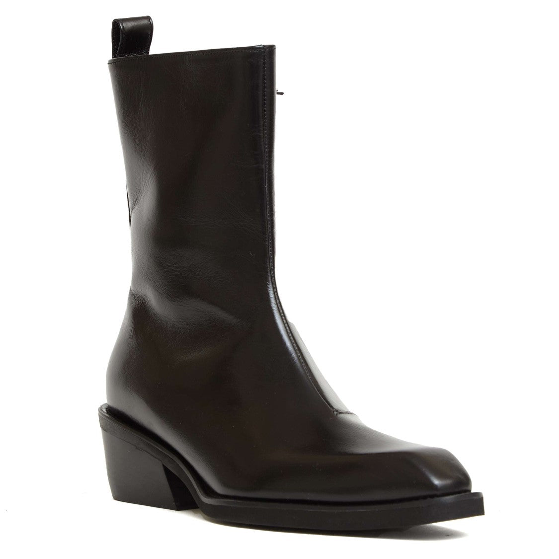 Poeve Ankle Boots In Smooth Black Leather