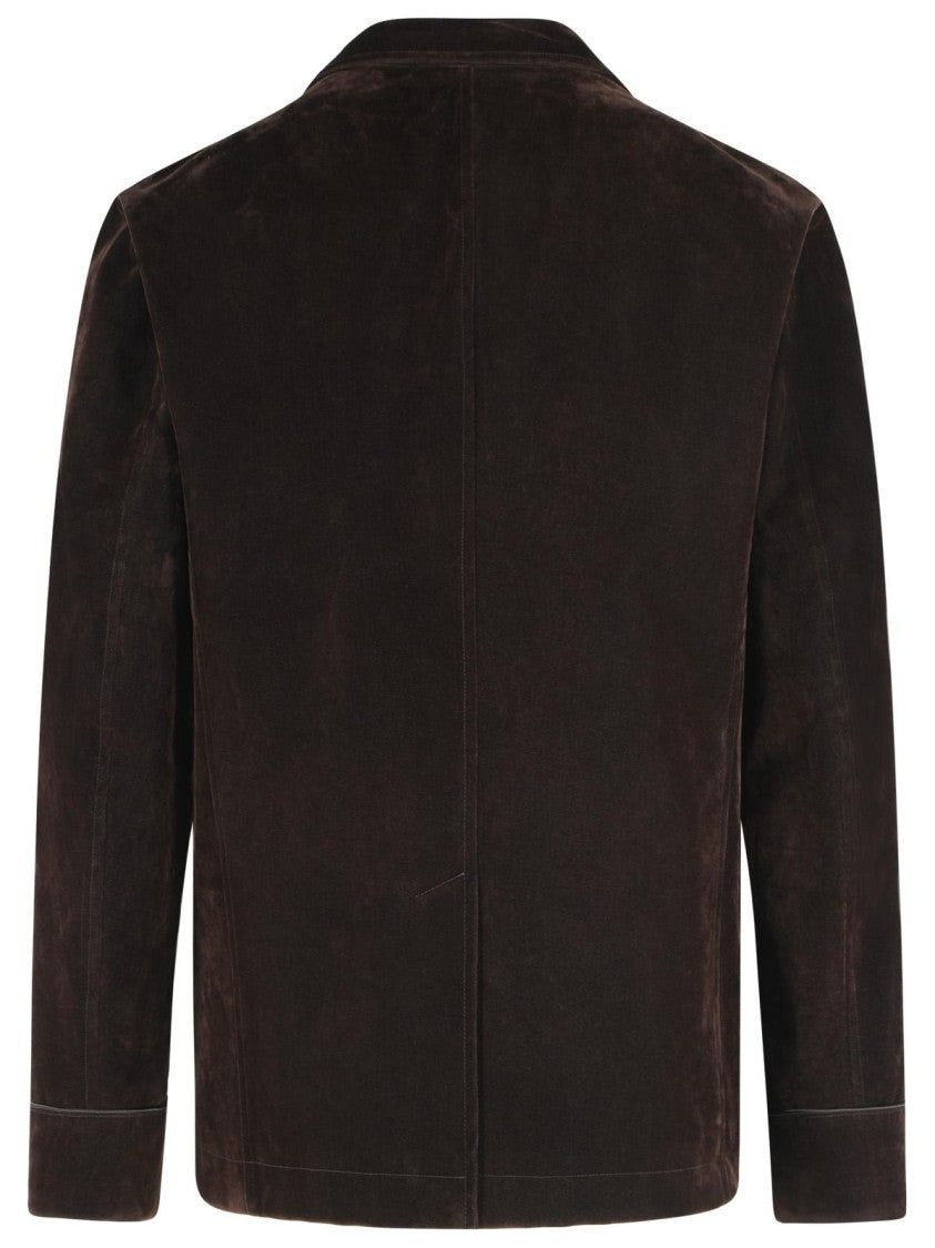 Tom Ford Blazer In Brown Cotton Blend