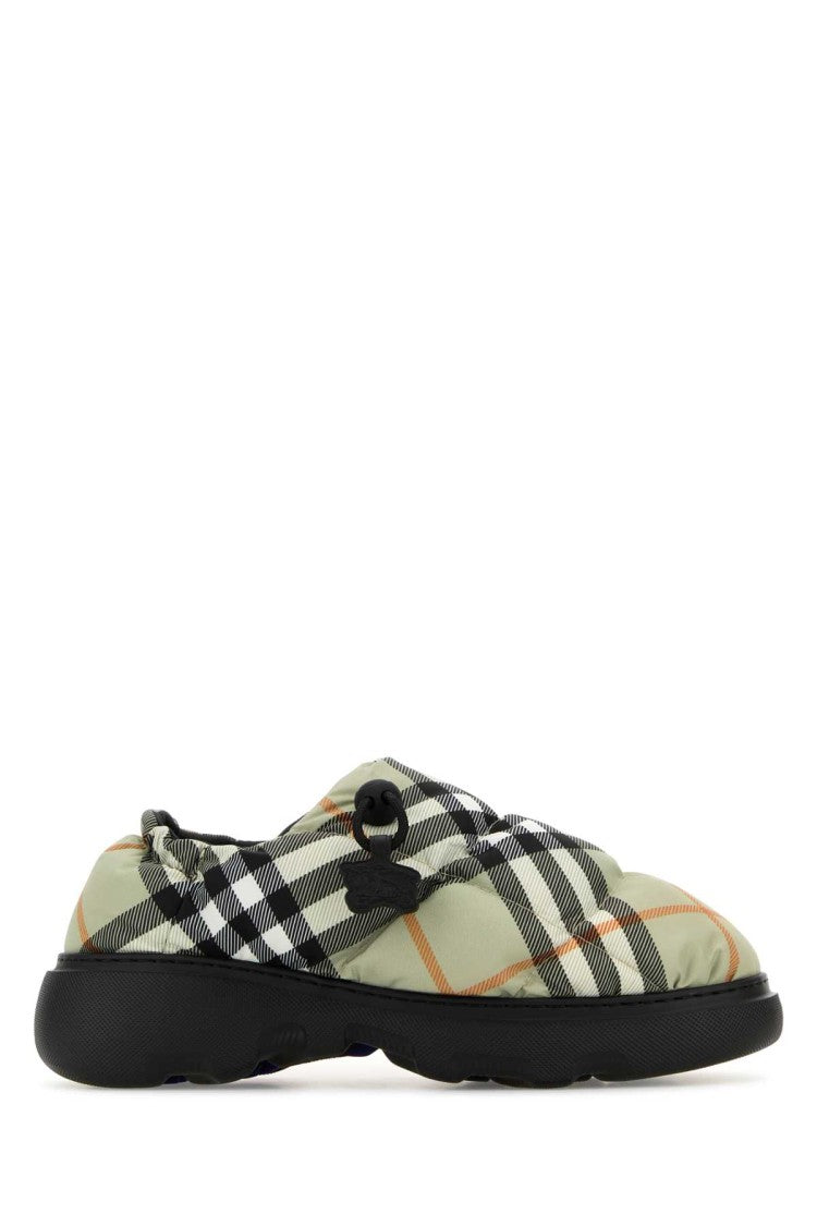 Burberry Printed Fabric Pillow Check Slip Ons