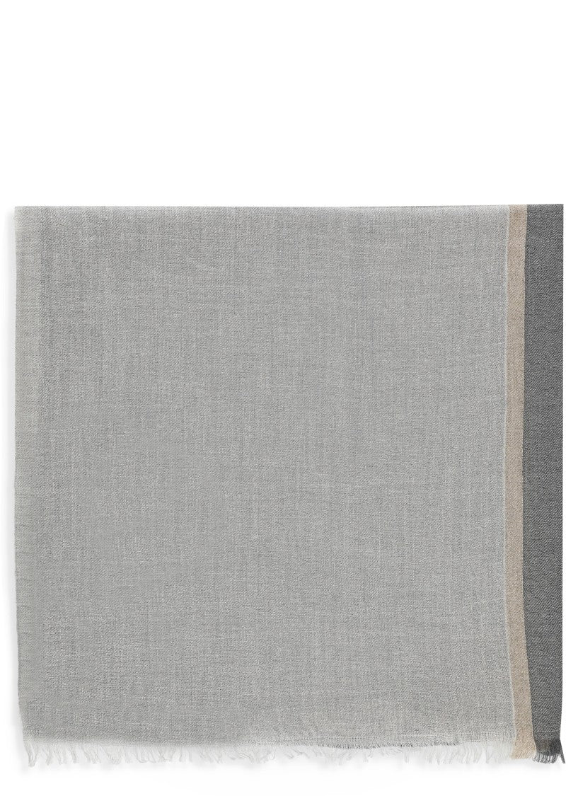 Brunello Cucinelli Colorblock Cashmere And Silk Scarf