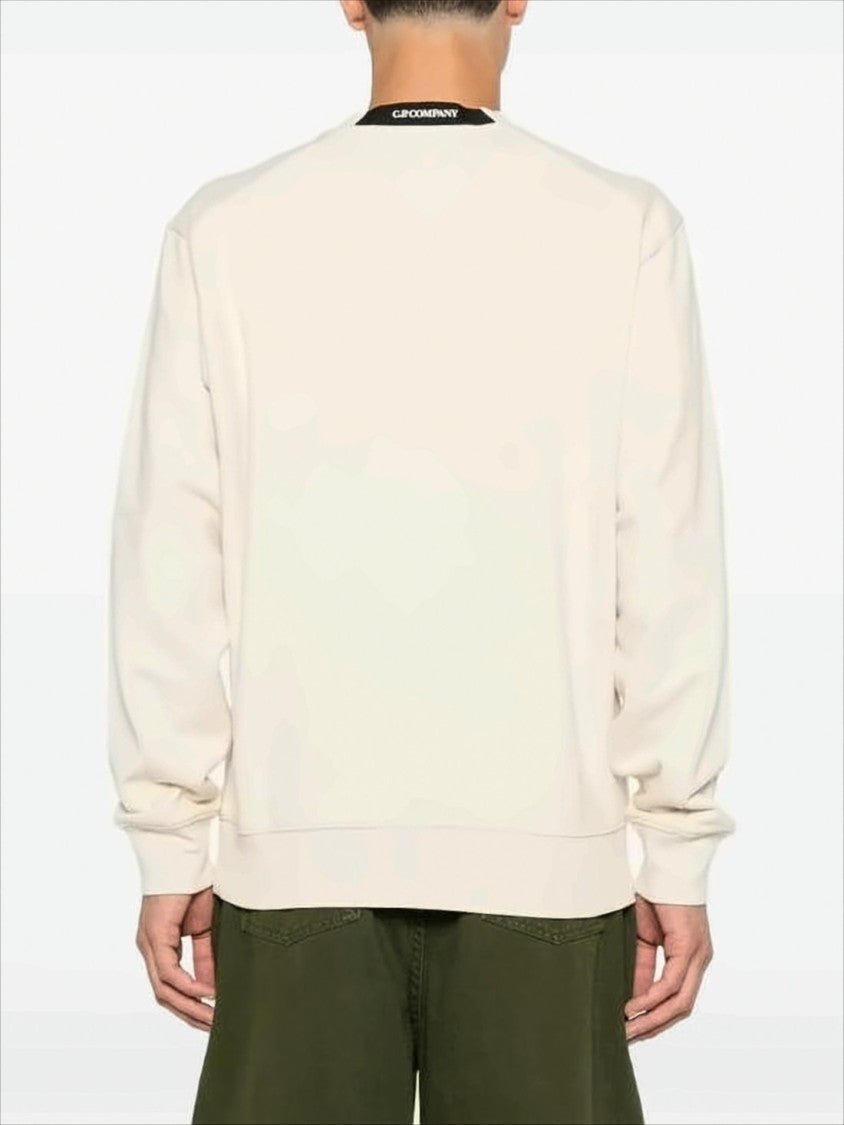 C.P. Company Pistachio Shell Crewneck Sweatshirt With Iconic Branding
