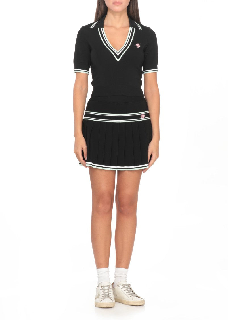 Casablanca Tailored V-Neck Polo Shirt