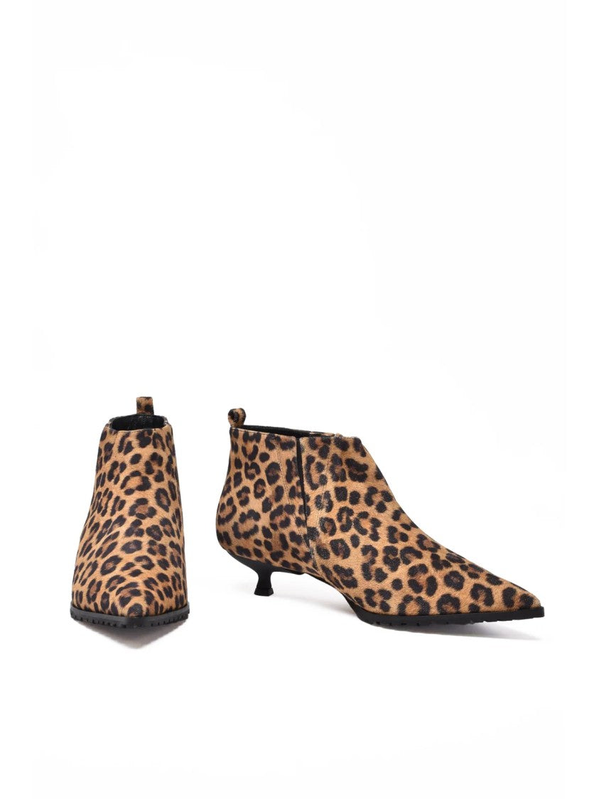 Fratelli Russo Leopard Suede Chelsea Ankle Boots