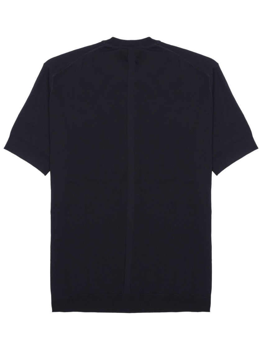 Low Brand Techno Minimalist Crew Neck Viscose-Blend T-Shirt