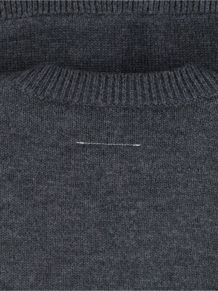 Mm6 By Maison Margiela Logo Sweater – Grey