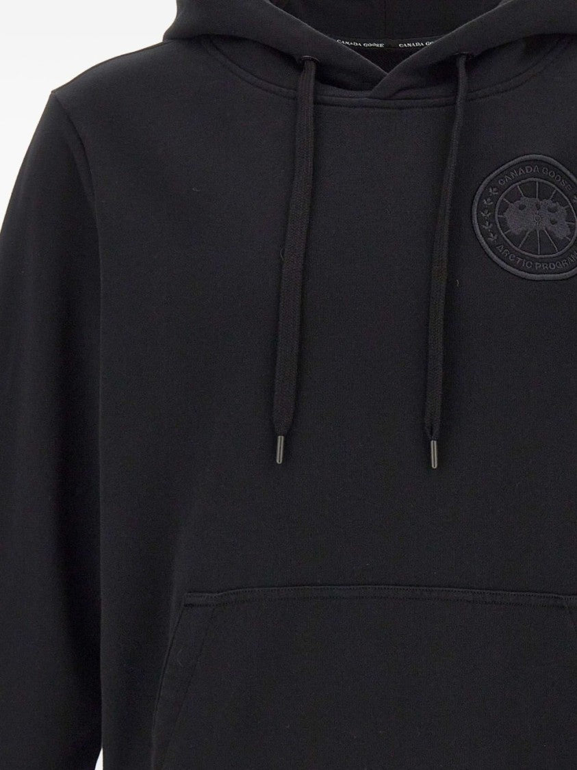 Canada Goose Cropped Black Hoodie With Front Pocket