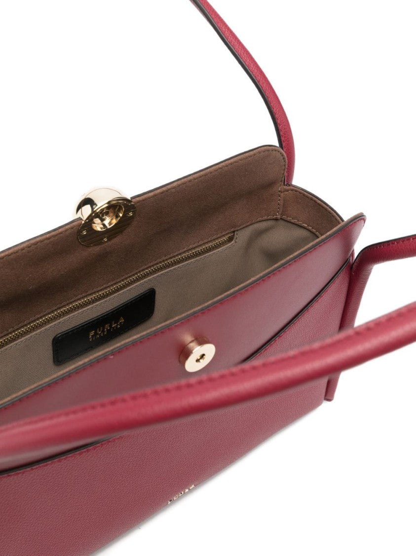 Furla Rectangular Red Leather Handbag