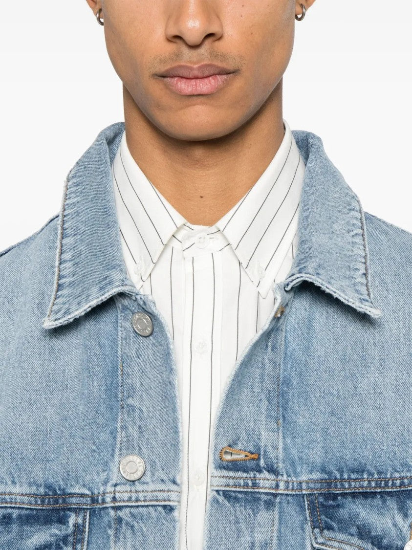 Agolde Light Blue Front Button Fastening Stefano Jacket