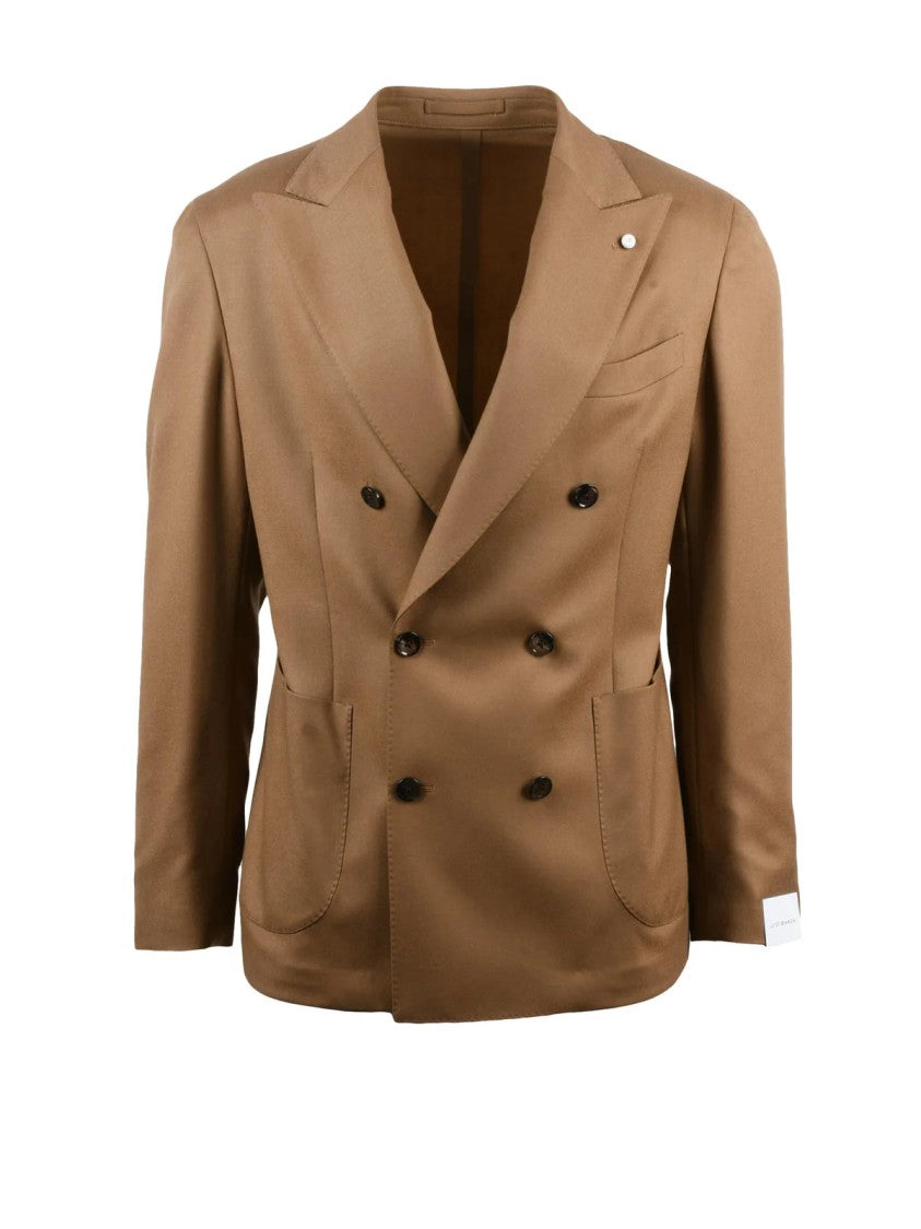 Luigi Bianchi Double-Breasted Virgin Wool Jacket With Tailored Silhouette