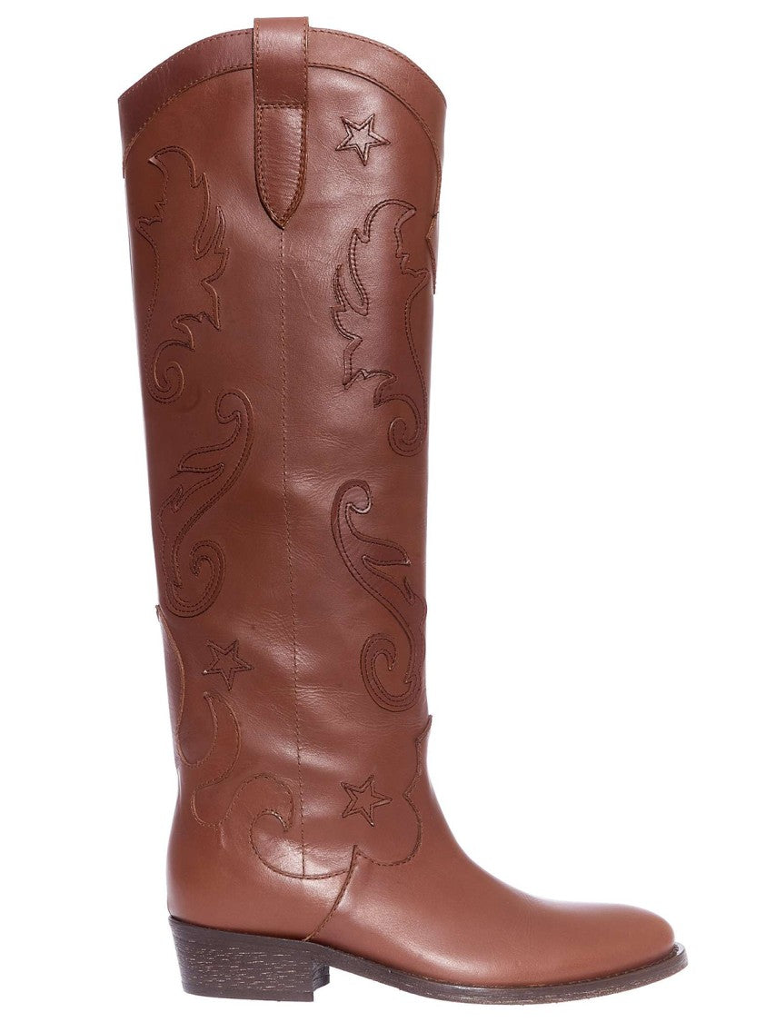 Via Roma 15 Camperos Booter Melice Embroidered Leather