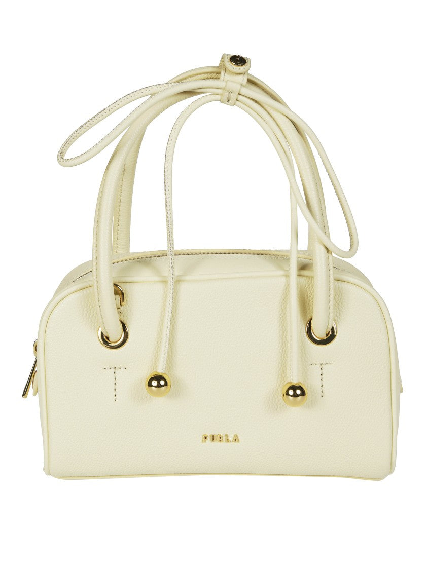 Furla Poppy Pebbled Leather Mini Dome Handbag