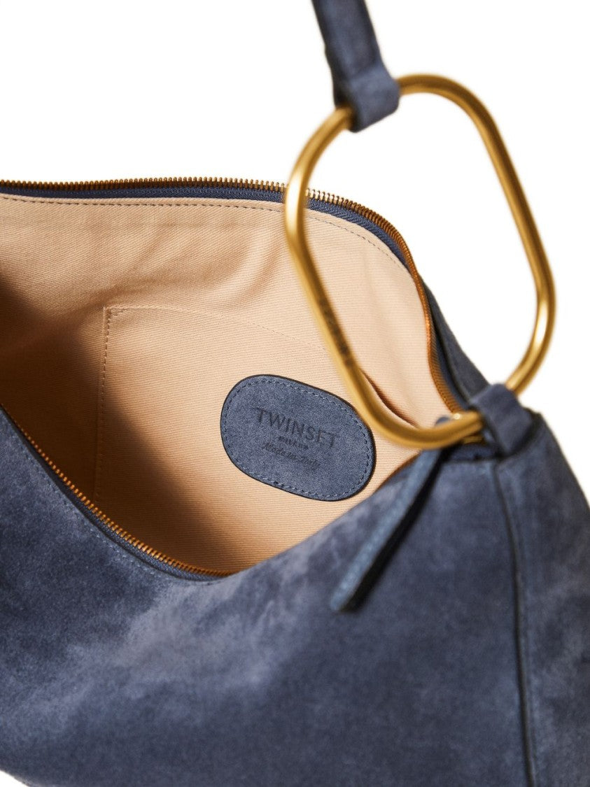 Twin-Set Calf Leather Shoulder Bag