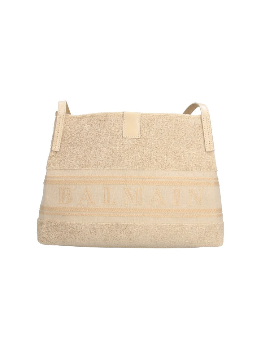 Balmain Beige Release Small Boucle Tote
