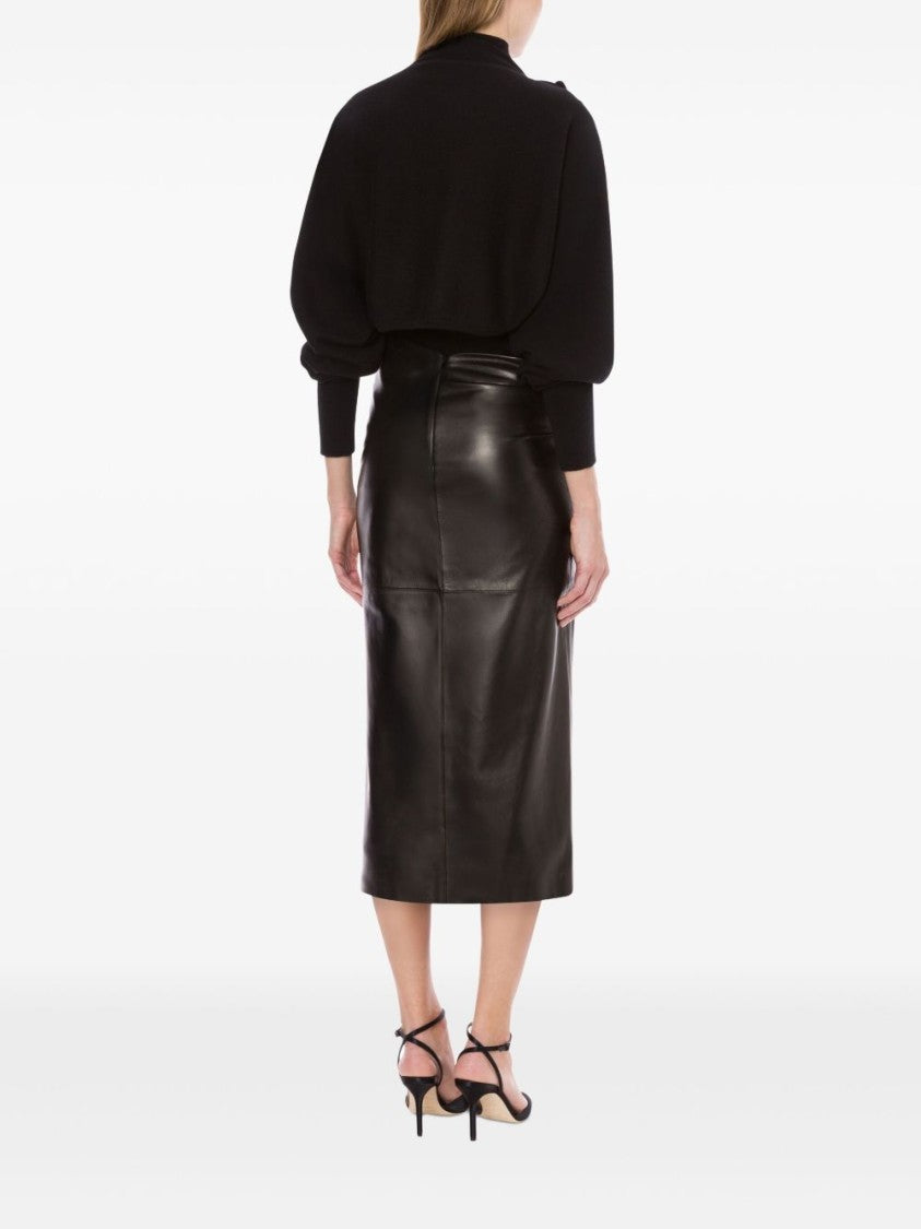 Alberta Ferretti Cropped Black Bolero Sweater