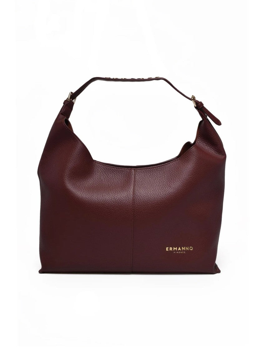 Ermanno Firenze Red Veronica Suede-Effect Polyurethane Shoulder Bag