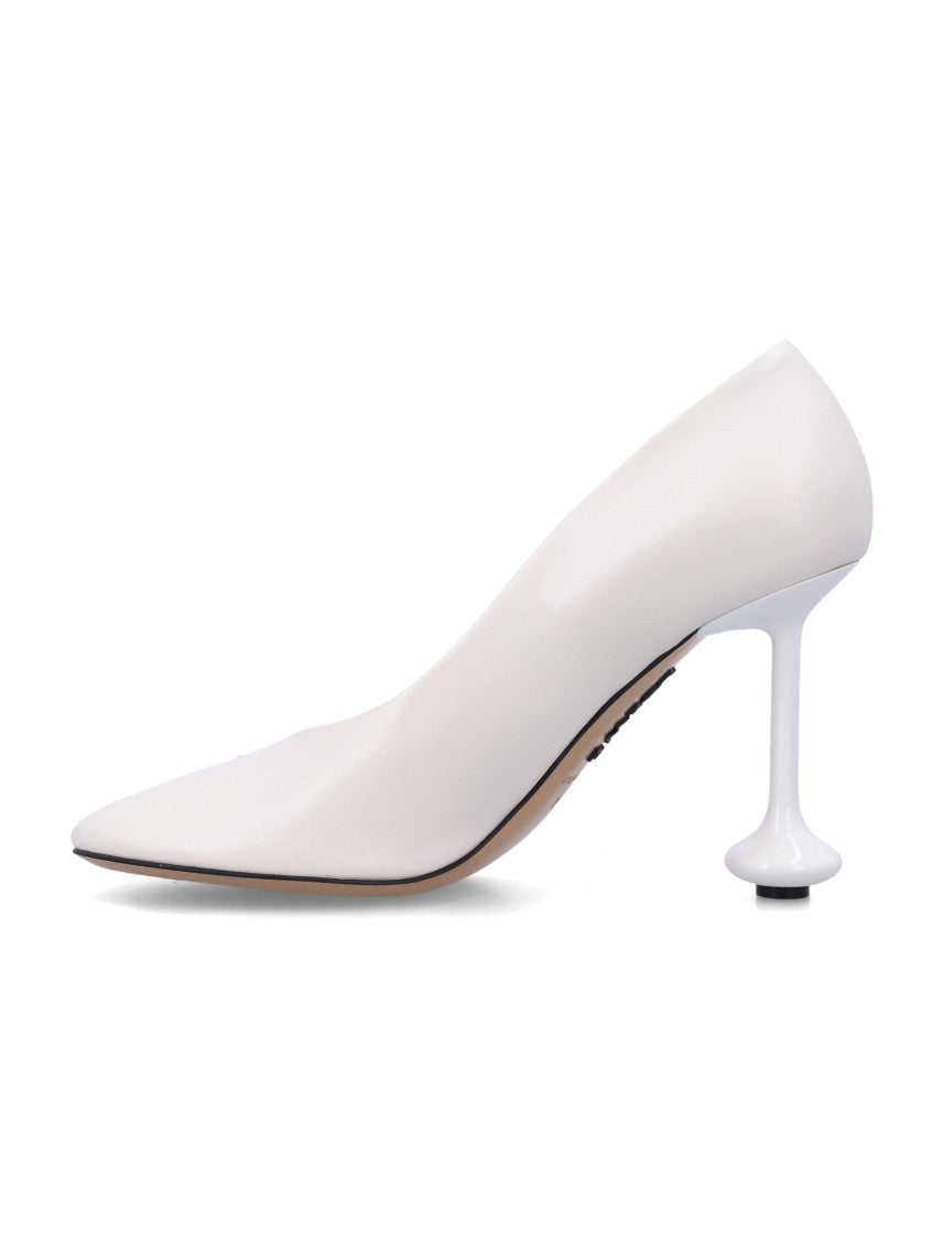 Loewe Petal-Toe Pumps With Lacquered Toy Heel