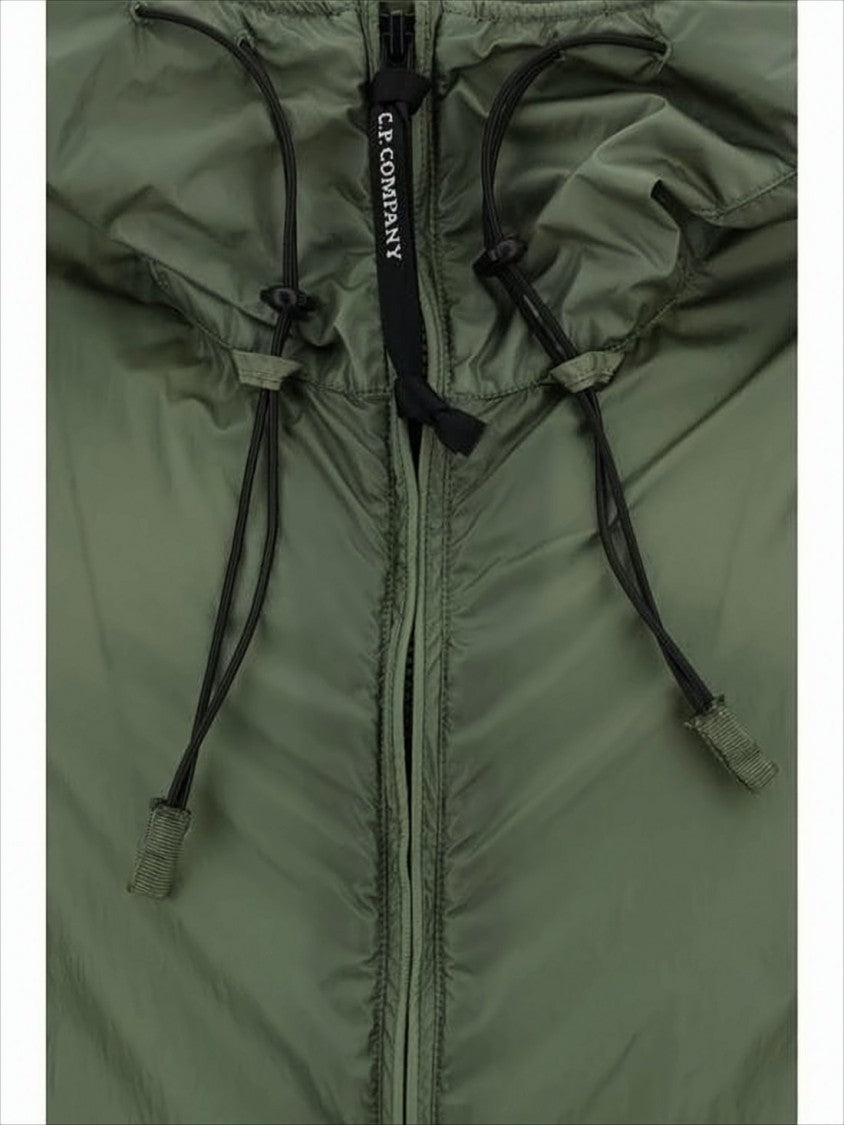 C.P. Company Hooded Padded Jacket With Adjustable Drawstrings And Lens Detail