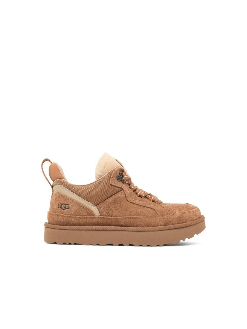 Ugg Chestnut Lowmel Suede Fabric Sneakers
