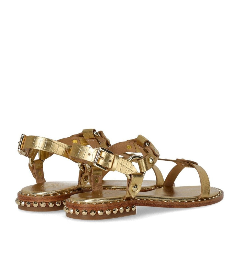 Ash Patsy Gold Flat Sandal