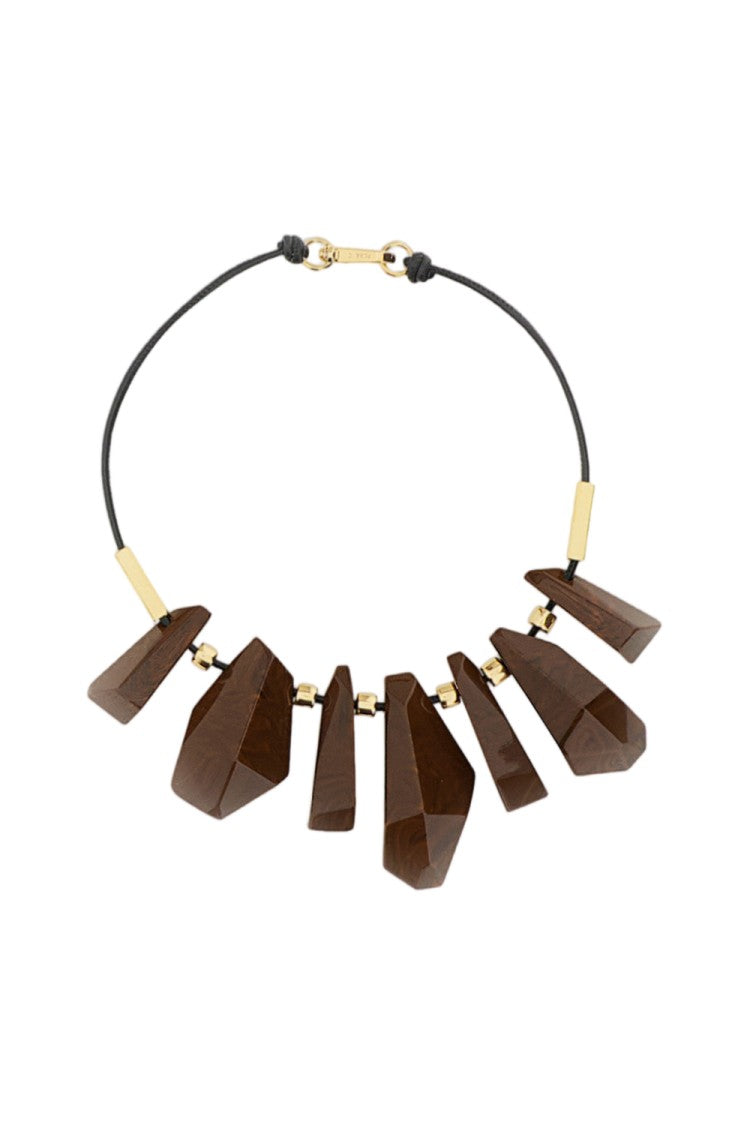 Plan C Gold Irregular Pendant Choker Necklace