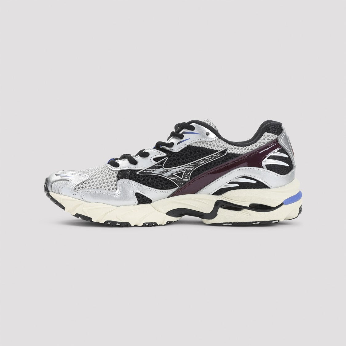 Mizuno Harbor Mist Grey Wave Rider 10 Sport Leather Sneakers