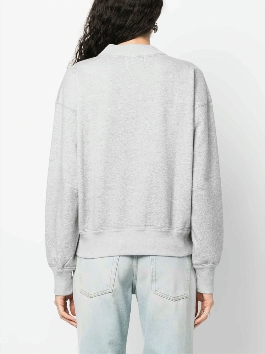 Isabel Marant Étoile Relaxed-Fit Heather Grey Sweatshirt With Minimalist Logo