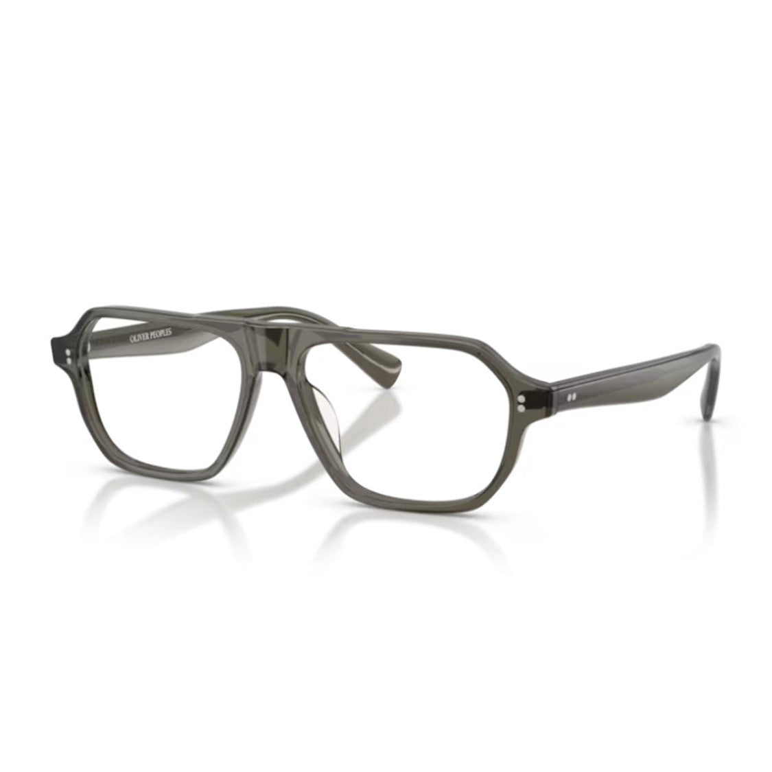 Oliver Peoples Gray Remment Acetate Aviator Sunglasses