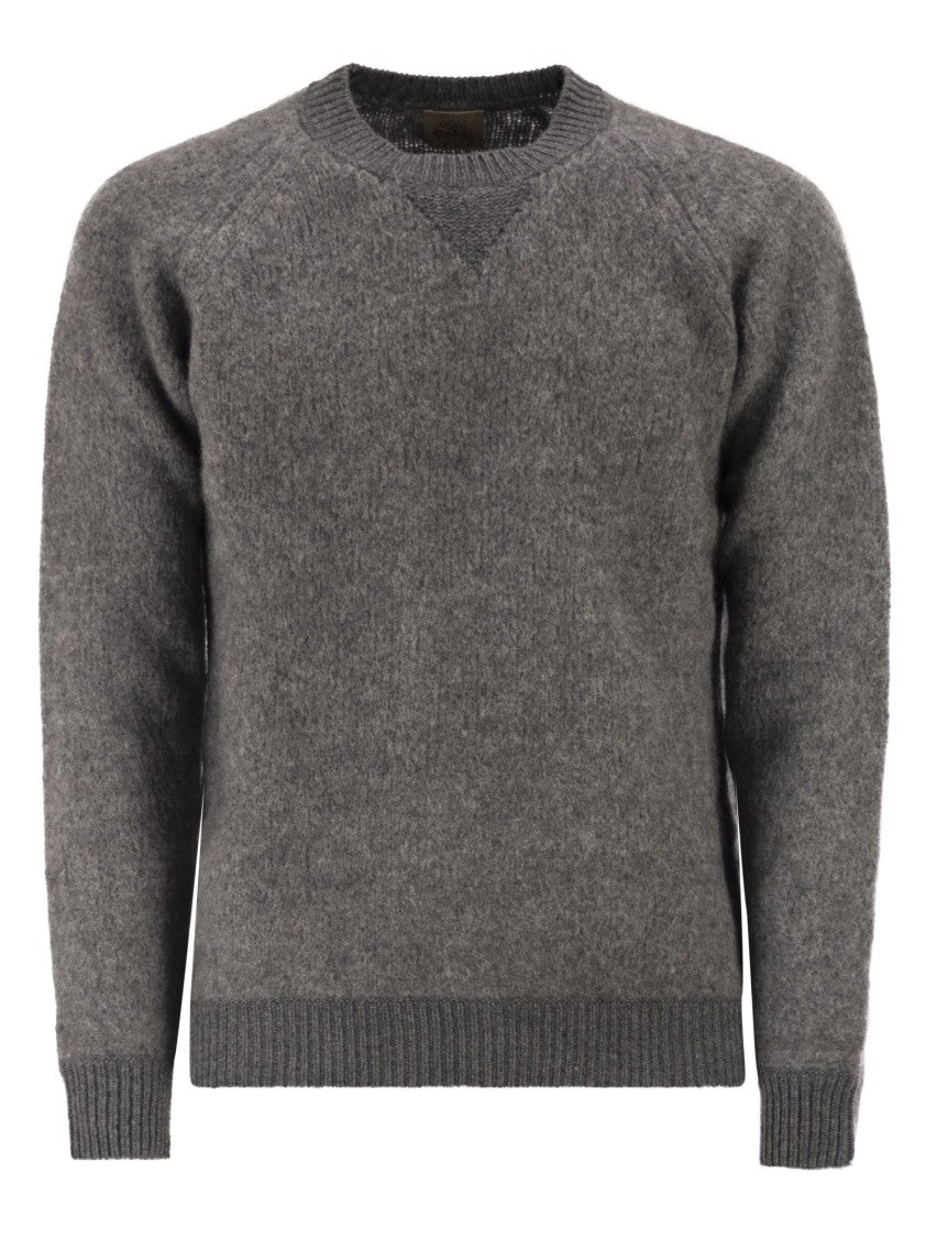 Rakki' Wool Blend Sweatshirt-Style Jumper With Raglan Sleeves