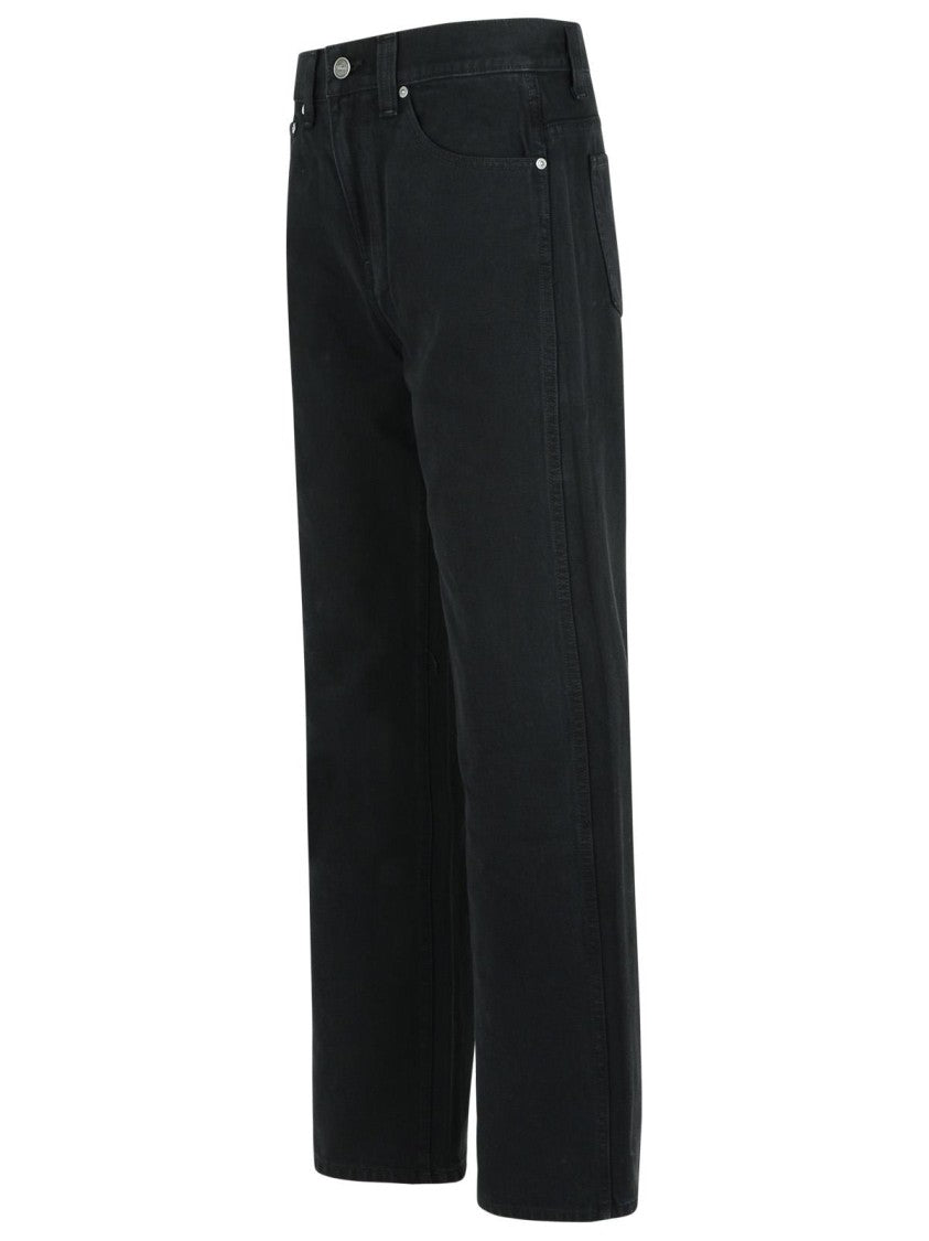 Khaite 'Bonnie' Black Cotton Jeans