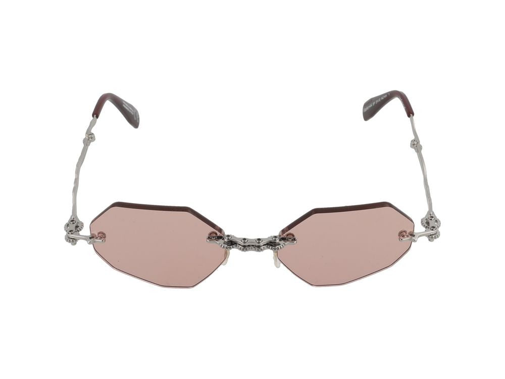 Kuboraum Sculptural Titanium Bridge Rimless Sunglasses