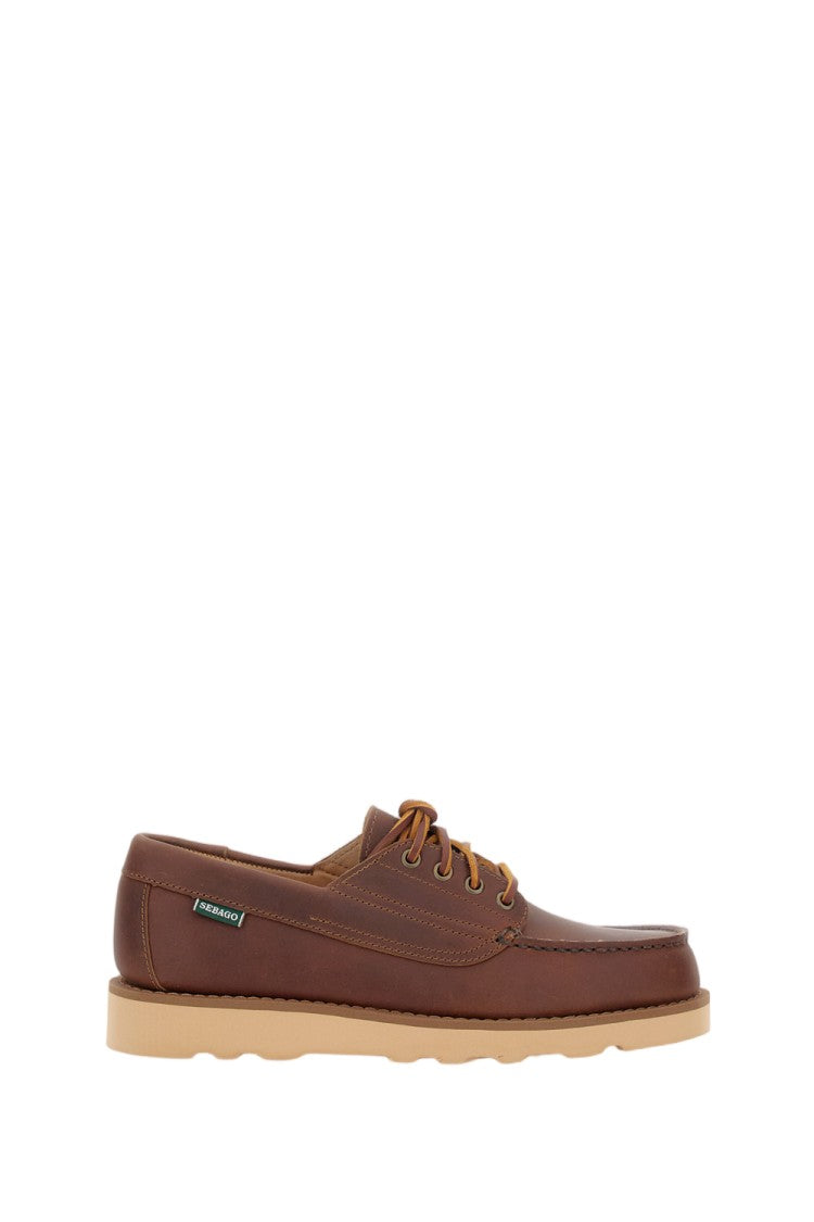 Sebago Brown Askookfield Moccasin Lace-Up Shoes