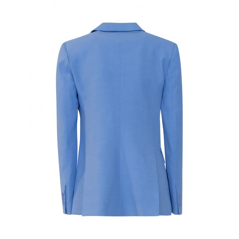 P.A.R.O.S.H. Light Blue Tailored Blazer With Single-Button Closure
