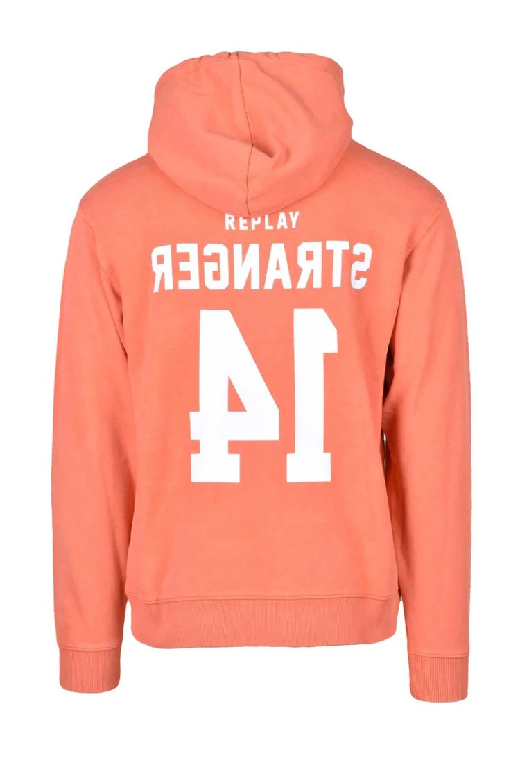 Replay Red Men Cotton Hoodie